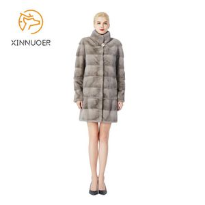 Päls ny naturlig mink päls päls damer vinter kappa kan justera längden på kläderna kan anpassas stor storlek 6xl7xl