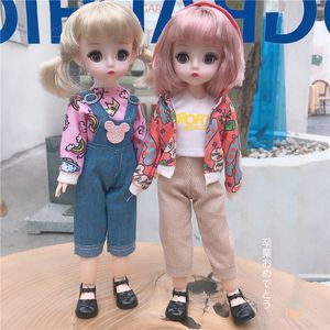 Dolls 30cm 16 BJD Little Girl Cute Dress 20 Removable Joint Princess Beauty 3D Real Eyes DIY Toy Gift 230427