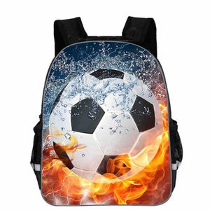 Externa ramförpackningar 16 tum 3D Soccer Backpack School Bag For Teen Boys Girls Children Football Training Team Väskor Anpassningsbara 15 färger 230427