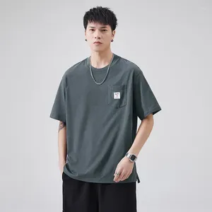 Men's T Shirts M--4XL Mens Summer Short Sleeve O-neck Print Loose Traveling Comfortable Casual Soft Male Tops Tees Clothes H44