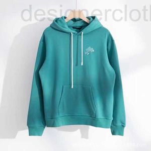 Men's Hoodies & Sweatshirts designer luxury The right version of autumn and winter new water lake blue brooch hooded sweater shows white lazy wind American trend