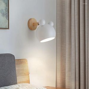 Wall Lamp Glass Long Sconces Kawaii Room Decor Kitchen Rustic Indoor Lights Bed Head Led Mount Light