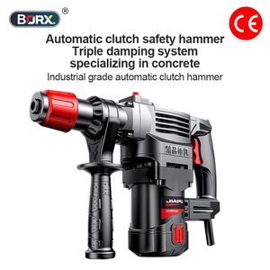 GereedSchap Borx 8980W Electric Rotary Hammer SDS Cordless Borr 4in1 Electric Wood Concrete Perforator Power Tools Set