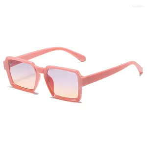 Sunglasses Vintage Square Women Brand Designer Trendy Female Orange Brown Clear Lens Glasses Men Shades UV400