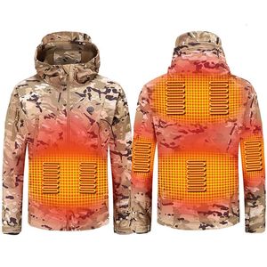 Herrenwesten Winter Elektrische Heizjacke Männer Frauen USB Smart Beheizte Jacken Mit Kapuze Wärme Jagd Skianzug Wanderwesten Thermokleidung 231128