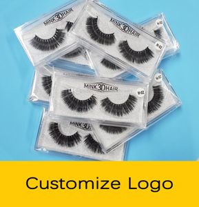 Anpassade logotypfransar 3D Mink Eyelashes Individuella falska ögonfransar Eye Lash Bulk Privat Label Eyelash Extensions Packaging Box Cases9978897