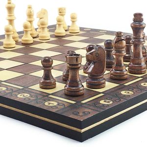 Chess Games Chesse International Chess Game Super Checkers 3 in 1 Chess Wooden Travel Chess Set Folding Chessboard Backgammon 231127