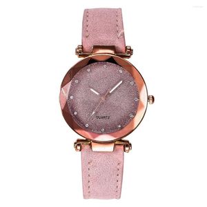 Wristwatches Women's Watches Fashion Ladies Rhinestone Leather Watch Women Female Quartz Montre Femme