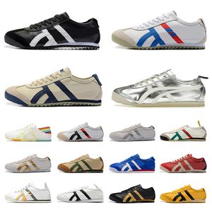 ASIC Running Shoes Luxury Tiger Mexico 66 Tränare Menskvinnor Vintage Toppkvalitet Black White Gold Silver Designer Sneakers Kvinna Vandring Walking Walking Outdoor