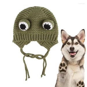 Hundkläder vinter stickad hatt höst och medium stor huva vindtät varm med dreadlocks husdjur tillbehör
