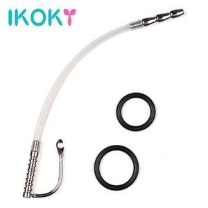 Sex Toy Massager Ikoky Horse Stimulate Penis Ring Toys for Men Gay Urethral Prince Stretching Plug Male