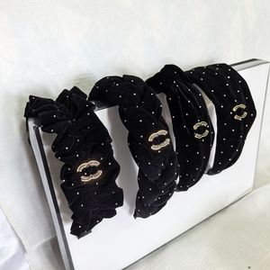 Coreano plissado aba larga bandana design clássico strass amor cocar mulheres designer grampo de cabelo natal nova maquiagem máscara facial headbands