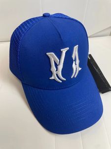 24SS Sutra Baseball Caps Designer HATS Niebieskie modne litery Fedora Letse na świeżym powietrzu Niezwytany sport haft haft na plaży Trucker oddychający płócienna czapka kulowa