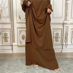 Этническая одежда, мусульманское женское цельное платье джилбаб, комплект молитвенного платья, абайи, исламские Дубайские саудовские халаты, скромные двухсекционные халаты