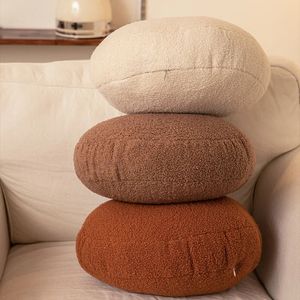 Kudde Bubble Kiss Nordic Ball Shaped Solid Color Stuffed Cushions Plush Home Decoration Fluffy Seat Cushion Office for Sofa 231128