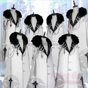 Anime Costumes Game Genshin Impact Fatui Cosplay Costume Doctor Arlecchino Captain Tartaglia Marionette Pulcinella Colombina Cloak C07575-A ZLN231128