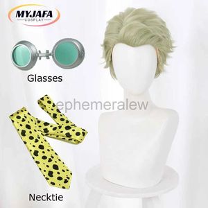 Anime kostymer anime jujutsu kaisen wigs nanami kento cosplay peruk cosplay nacke cosplay slips accessoies prop glas linser zln231128