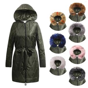 Women's Down Plus Long Retro Style Hooded Parkas Women Winter Ultra Light Jacket med Cotton Coat Kvinnliga rockar