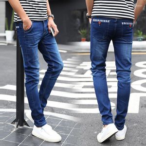 Мужские джинсы мужская корейская мода маленькие ноги стройные подростки снежинки узкие брюки с карандашом уличная одежда прямая джинсовая брюки