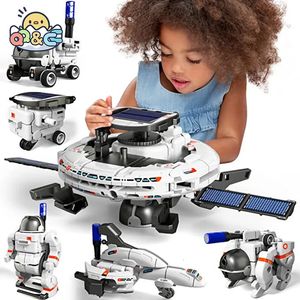 Другие игрушки 6 в 1 Научный эксперимент Солнечный робот-игрушка DIY Building Powered Learning Tool Образовательные роботы Технологические гаджеты Комплект для детей 231127