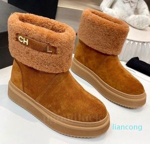 2023 shoes winter autumn snow boots nylon ankle boots women shoes suede wool ankle booties