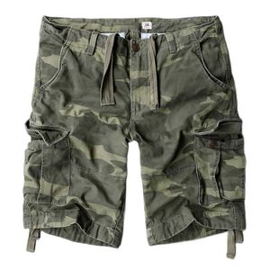 Shorts masculinos de camuflagem de camuflagem da moda Shorts Man Cotton Boards Shorts Plus Tamanho do Exército Militar de Estilo Big Bockets Summer Use Men Roupos 230428