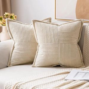 Kudde boho randiga täcker dekorativ kudde för soffa vardagsrum säng vit kast täcker polyester kuddar kuddar 45x45 231128