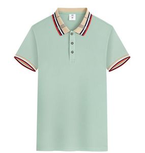 BUR polo shirt summer men's check lapel short-sleeved T-shirt European station fashion slim lovers half-sleeved POLO shirts men tide brand tops S-5XL