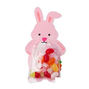 Other Event Party Supplies Partys 8X12Cm Cute Cartoon Bear Kangaroo Rabbit Animal Food Creative Card Packaging Bag Baking Decorati Dhx1I