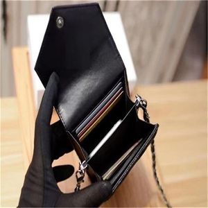 Damen Designer -Kartenhalter hochwertiger Leder Frauen Brieftaschen Schwarz organisieren Schlinge gestreifte Handybeutel Hasp 17 5cm347Q