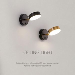 Wall Lamp 5W LED Light With Switch Adjustable Indoor For Home Bedroom Sconce Background Deco Bedside Night Lights