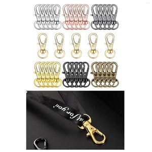 Keychains 35x svängbara spännen Lanyard Snap Hooks Återanvändbara blandade nyckelchainklippshummer