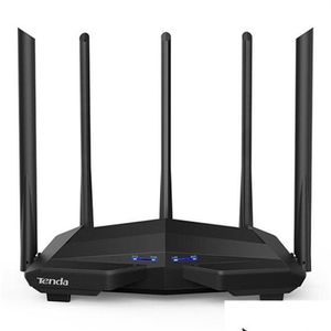 Routers Epacket Tenda Ac11 Ac1200 Wifi Router Gigabit 2 4G 5 0Ghz Dual-Band 1167Mbps Wireless Repeater With High Gain Antennas237272J Dhqac