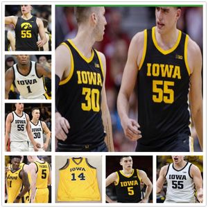 Iowa Hawkeyes Basketballtrikot NCAA College Luka Garza Joe Wieskamp CJ Fredrick Connor Mccaffery Joe Toussaint Ryan Kriener Tony Perkins