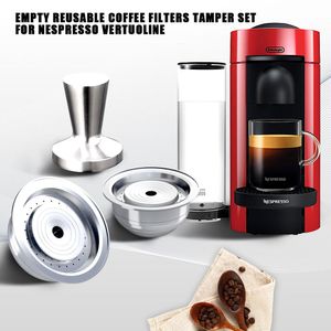 Kafé 70 ml Nespresso Vertuo Reutilizables Capsule återanvändbart rostfritt stål Nespresso Vertuoline Cafe Cups Cafetera Filter Capsulas