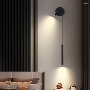 Vägglampa modernt led nordiskt spotlight vardagsrum belysning hem dekoration sovrum sängplats inomhus lampor spegel front