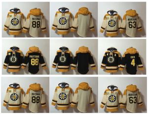 바비 Orr Brad Marchand Bruins 올드 타임 하키 유니폼 보스턴 David Pastrnak 까마귀 풀 오버 스포츠 스웨트 땀 셔츠 겨울 재킷 빨간 크기 S-XXXL