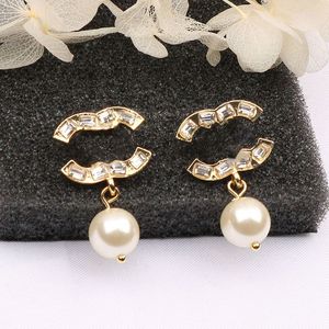 Dangle Earrings Designer Jewelry for Woman Earring Brand Letter Luxury Gold Pearl Earrings Wedding Party Gift