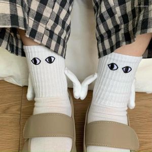 Men's Socks Women Socks Cartoon Creatiove Animal Simple Cute Dog Eye Ball Hosiery with Hand Ins Style Long Clothes Accessories Zdvt