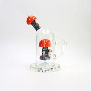 8inch Glass Bong Mushroom Hookah Water Pipe 14mm Female Joint with Bowl for Free