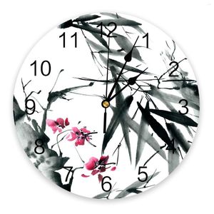 Orologi da parete Bamboo Leaf Petal Blooming Clock Design moderno Soggiorno Decorazione Cucina Silent Home Decor