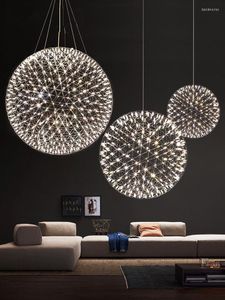 Lampadari Lampadario a sfera scintillante per ristorante Centro commerciale Cielo stellato Negozio di abbigliamento Decorazione atrio commerciale Stella sferica