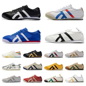 2024 Original ASIC Womens Mens Running Shoes Tiger Mexico 66 Black White Silver Yellow Blue Red Ancien Luxury Designer Sneakers Trackers Outdoor