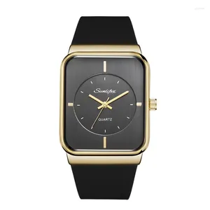 Orologi da polso da donna Orologio in silicone morbido cinturino in caucciù orologio da polso al quarzo Semplice minimalista femminile nero bianco oro orologio studenti moda Reloj