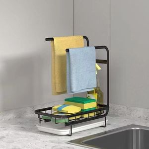 Organisation Kitchen Organizer Sink Rack Sponge Holder Kitchen Sink Organizer Thandduk Holder Drain Sink Tray With Drain Pan Storage Rack