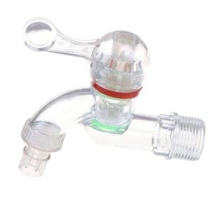 Badrumsvaskar kranar 1pc plast 15mm20mm manlig tråd transparent kran PC Vatten kran Garden Irrigation Connector tvätt MACHIN3997234