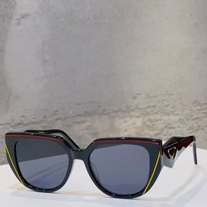 Triangle sunglasses high-quality alphabet mirror leg two-color lines irregular plate cat eye shape PR126 men's and women's designer fashion sunglasses