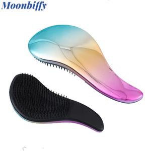 Colorful Hair Brush Children and Women Shiny Anti-knot TT Hair Comb Reduce Hair Loss Detangling Brush Scalp Massage Comb Peine 231128