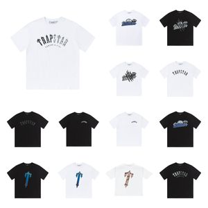 50 estilos camisetas masculinas trapstar camiseta designer camisola letra de impressão camisetas arco-íris cor de verão esportivo algodão de algodão top tampo curto manga curta