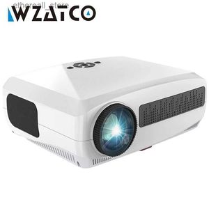 Projetores WZATCO C3 4D Keystone LED Projetor 4K Android 10.0 WIFI 1920 * 1080P Proyector Home Theater 3D Media Video Player Game Beamer Q231128